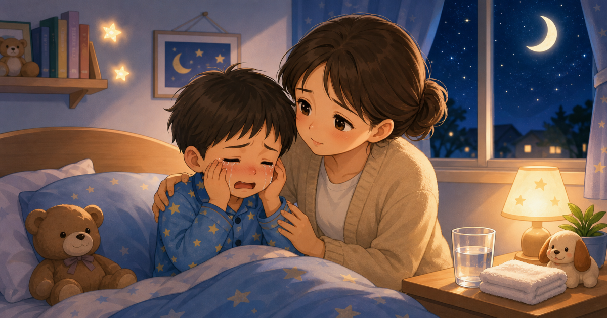 子供が急に痛いと泣く夜の歯痛！すぐできる応急処置と受診の目安