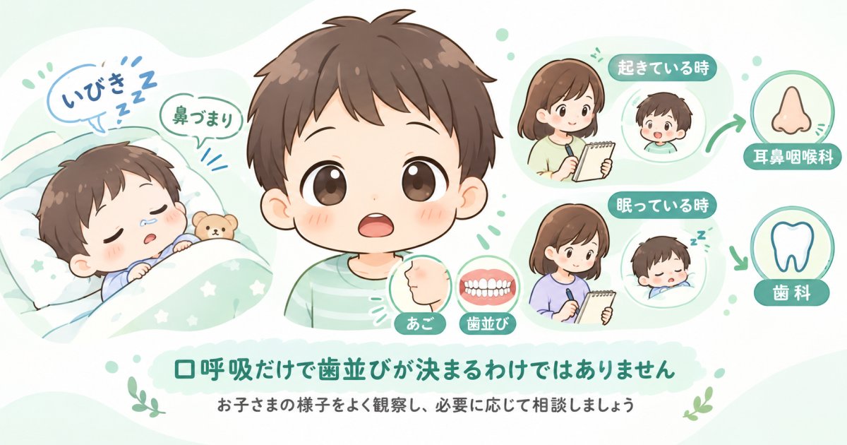 子どもの唇が閉じにくい、いびきも…口呼吸と顎・歯並びの関係